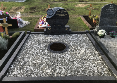 Cross and Ash Tree Headstone