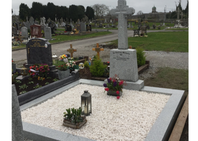 Grey Granite Celtic Cross Headstone